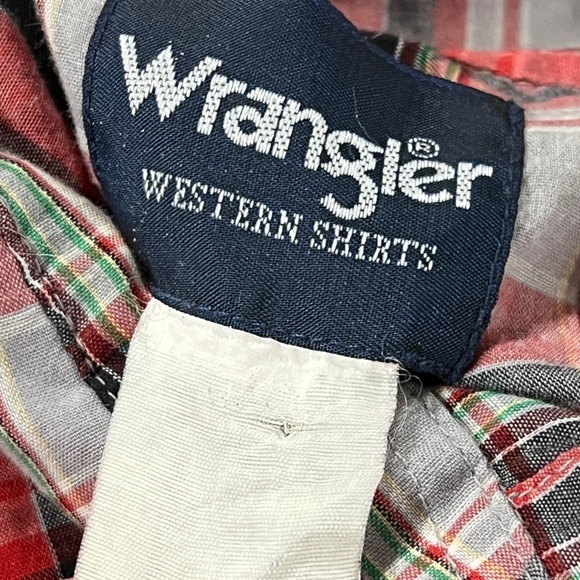 Vintage Western Pearl Snap Rancher Cowboy Rockabilly Plaid Button Down Shirt - Picture 4 of 4